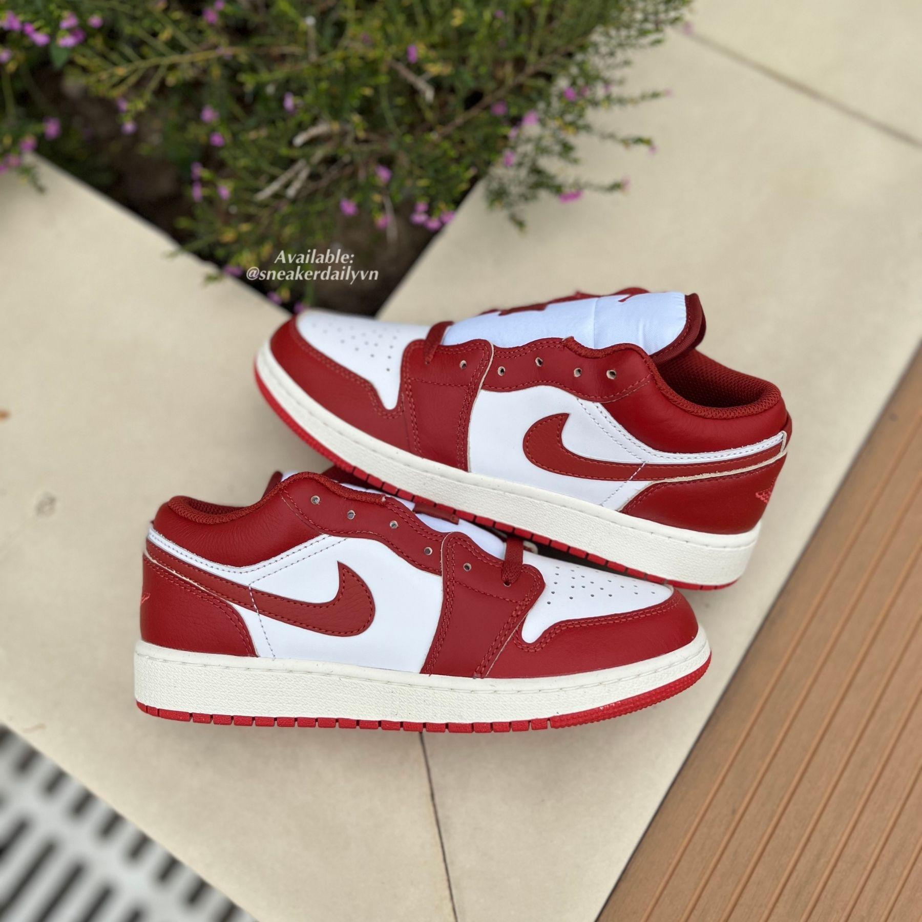 Giày Nike Air Jordan 1 Low SE GS Dune Red FJ3465-160 - Ảnh 5