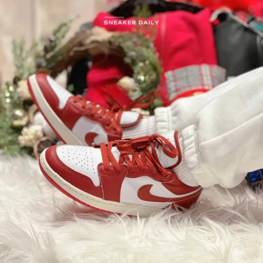 Giày Nike Air Jordan 1 Low SE GS Dune Red FJ3465-160 - Ảnh 7