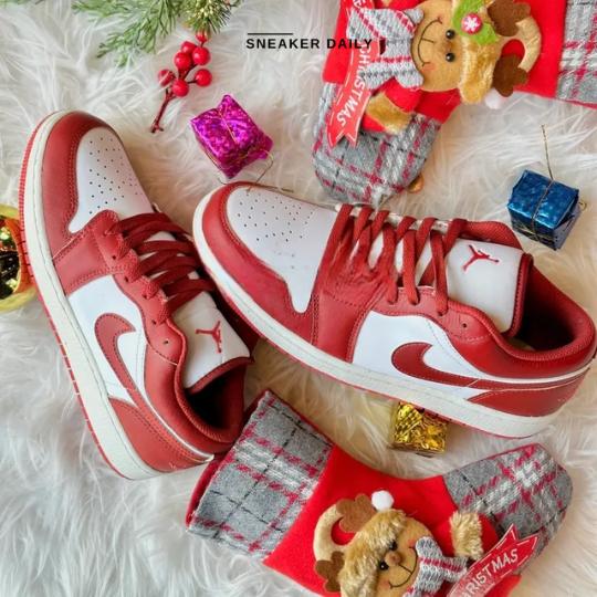 Giày Nike Air Jordan 1 Low SE GS Dune Red FJ3465-160 - Ảnh 8