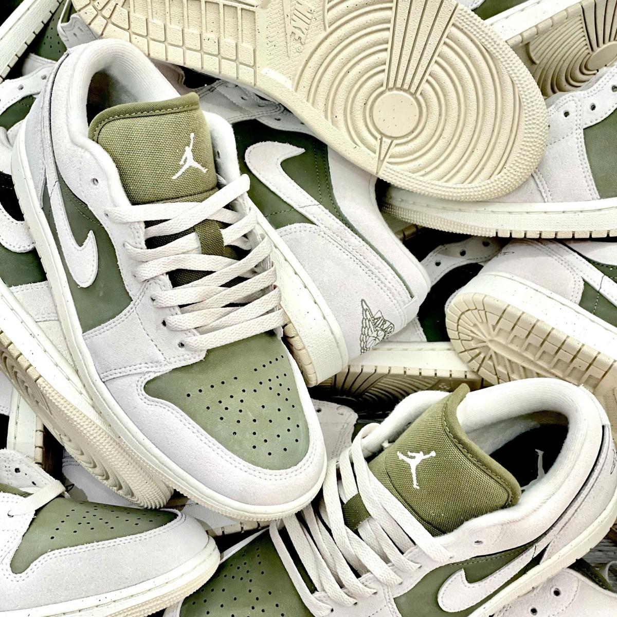 Giày Nike Air Jordan 1 Low SE Medium Olive Sail HV4089-201 - Ảnh 3