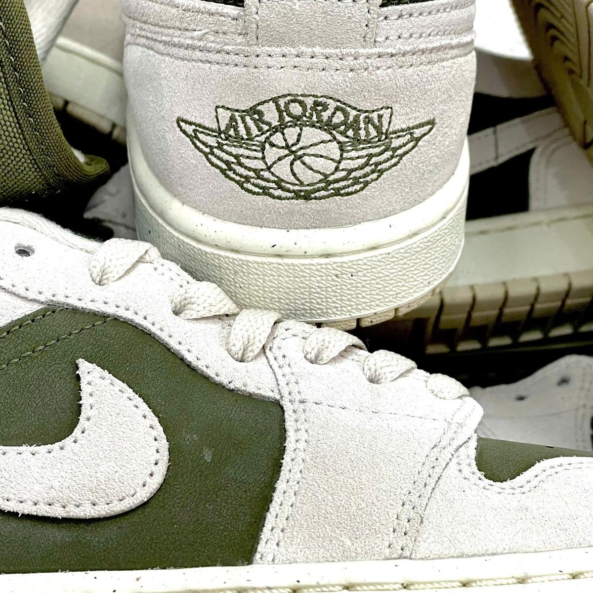 Giày Nike Air Jordan 1 Low SE Medium Olive Sail HV4089-201 - Ảnh 4