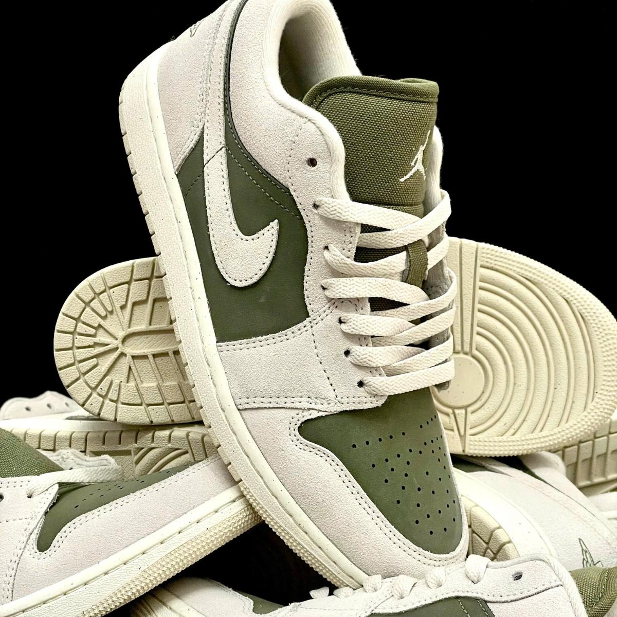 Giày Nike Air Jordan 1 Low SE Medium Olive Sail HV4089-201 - Ảnh 5