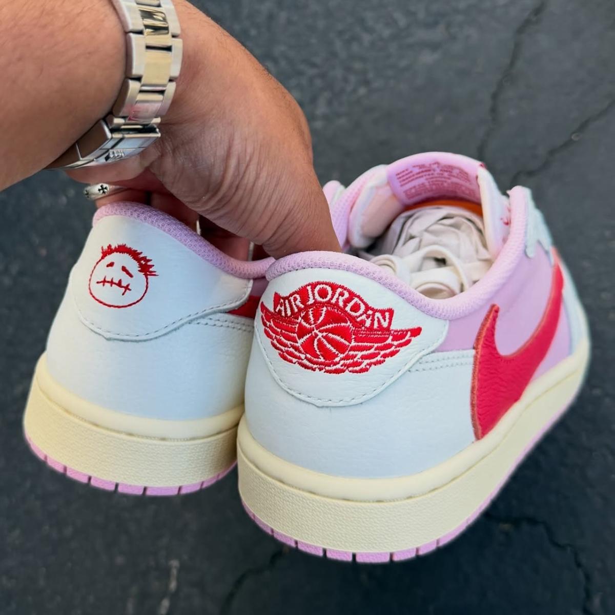 Giày Nike Air Jordan 1 Low x Travis Scott Pink IQ7604-101 - Ảnh 6