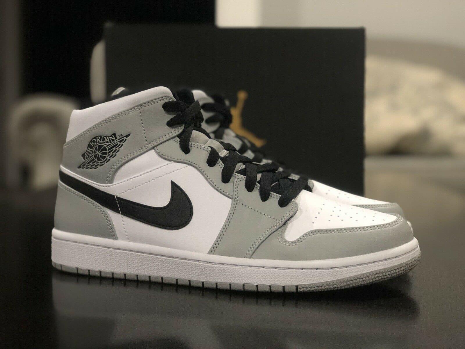 Giày Nike Air Jordan 1 Mid Smoke Grey 554724-092 - Ảnh 12