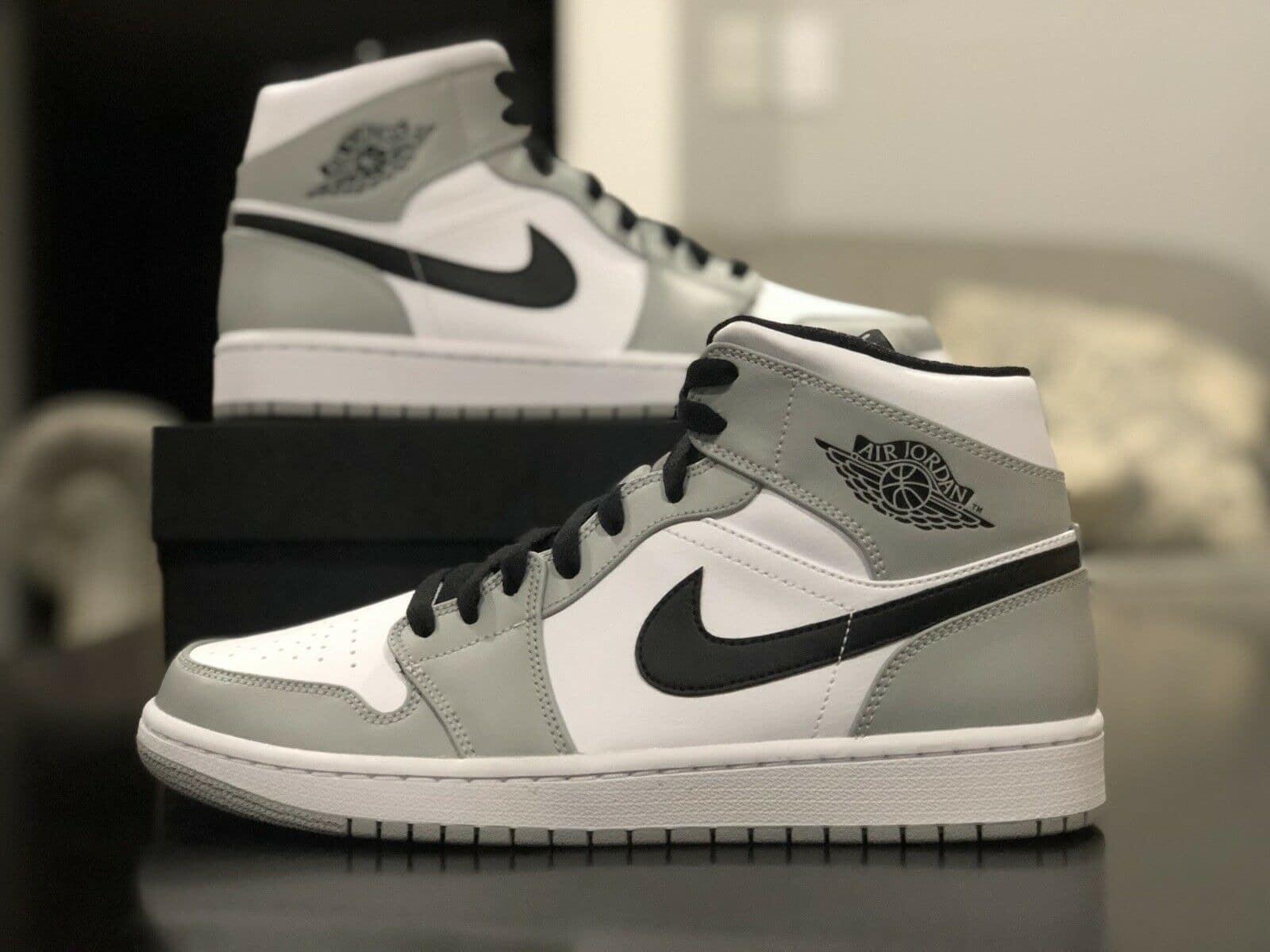 Giày Nike Air Jordan 1 Mid Smoke Grey 554724-092 - Ảnh 14