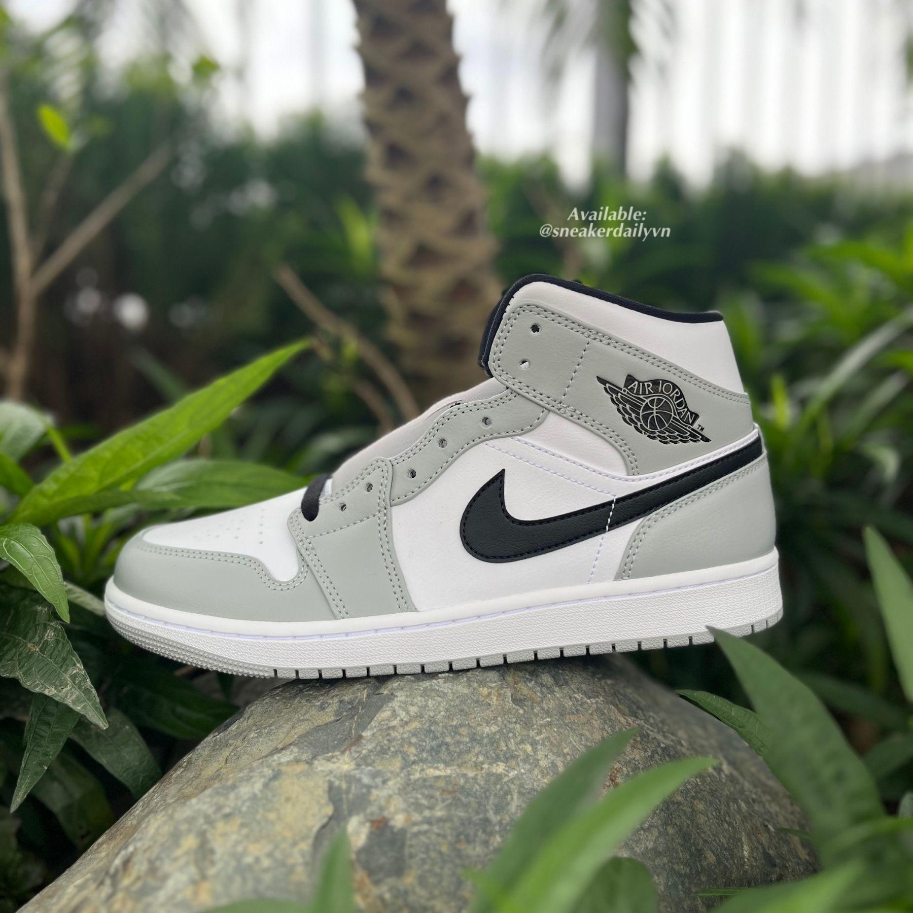 Giày Nike Air Jordan 1 Mid Smoke Grey 554724-092 - Ảnh 2