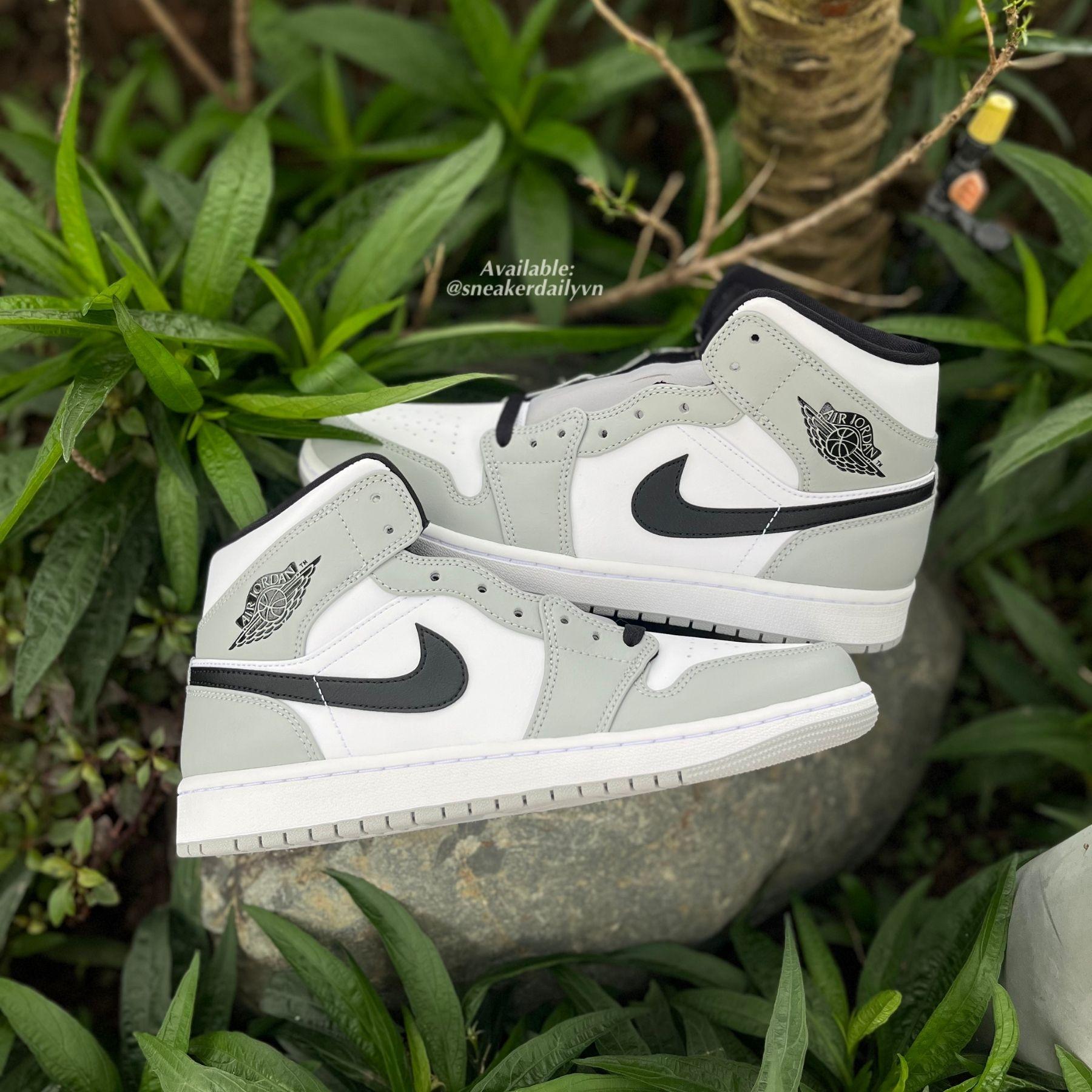Giày Nike Air Jordan 1 Mid Smoke Grey 554724-092 - Ảnh 3