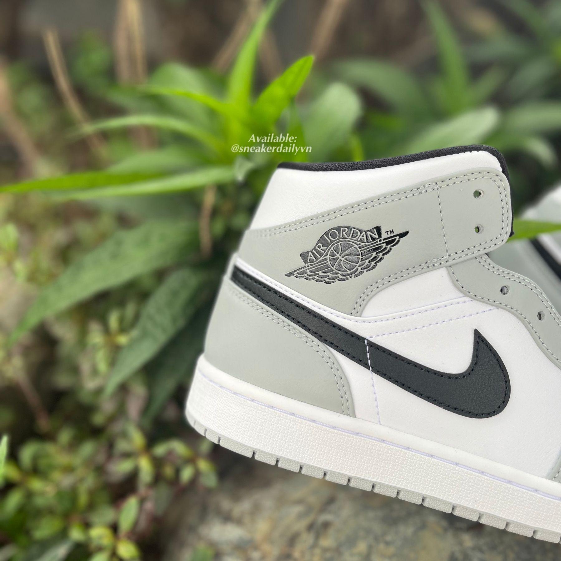 Giày Nike Air Jordan 1 Mid Smoke Grey 554724-092 - Ảnh 4