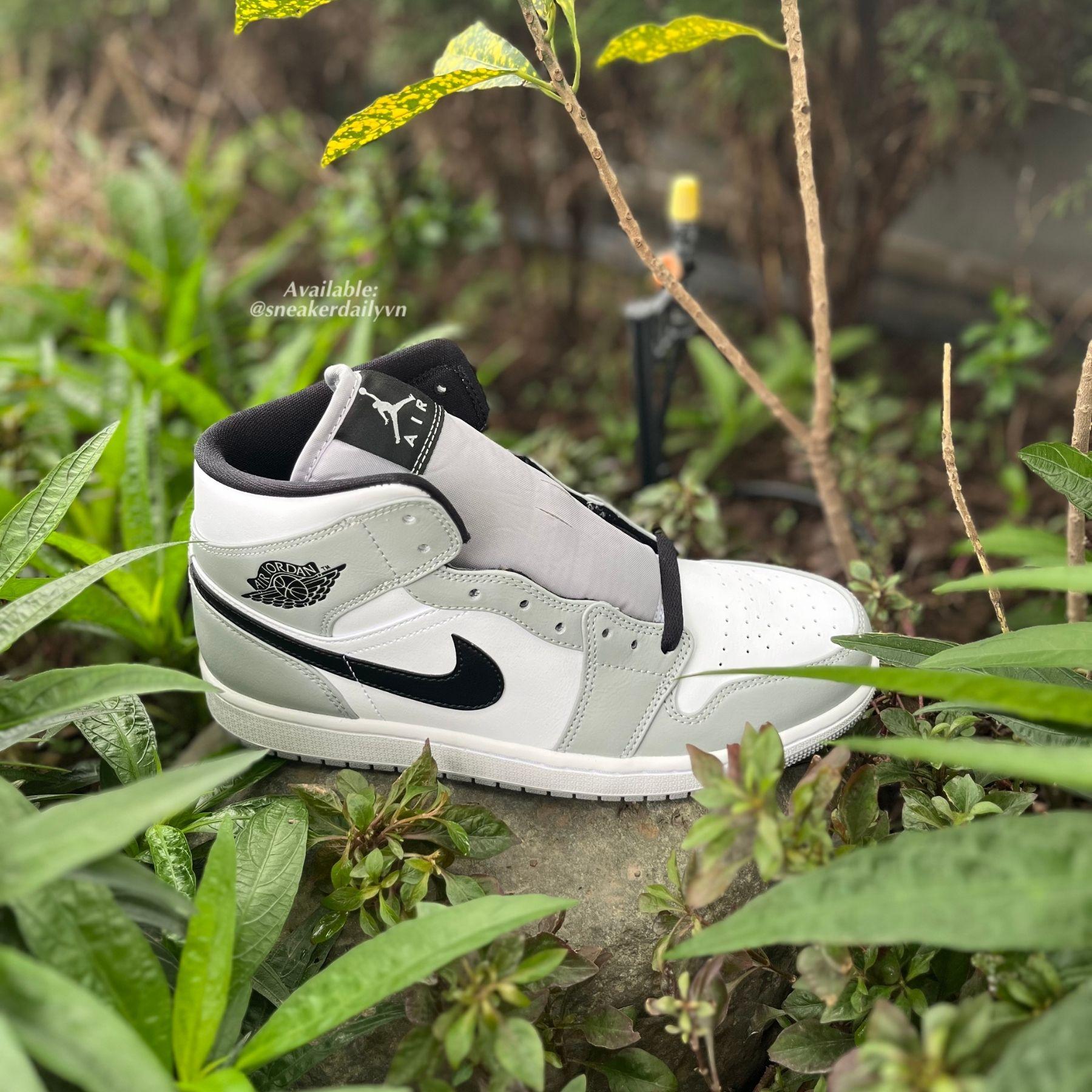 Giày Nike Air Jordan 1 Mid Smoke Grey 554724-092 - Ảnh 5
