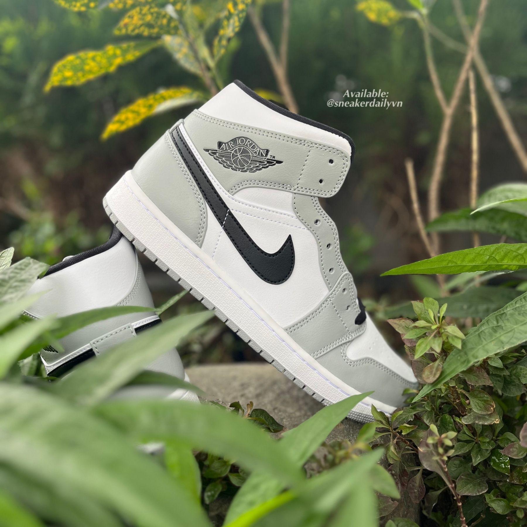 Giày Nike Air Jordan 1 Mid Smoke Grey 554724-092 - Ảnh 8