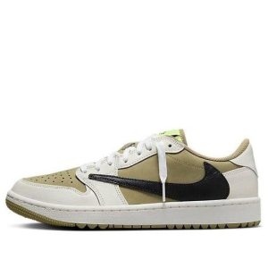 Giày Travis Scott x Air Jordan 1 Low Golf Neutral Olive FZ3124-200