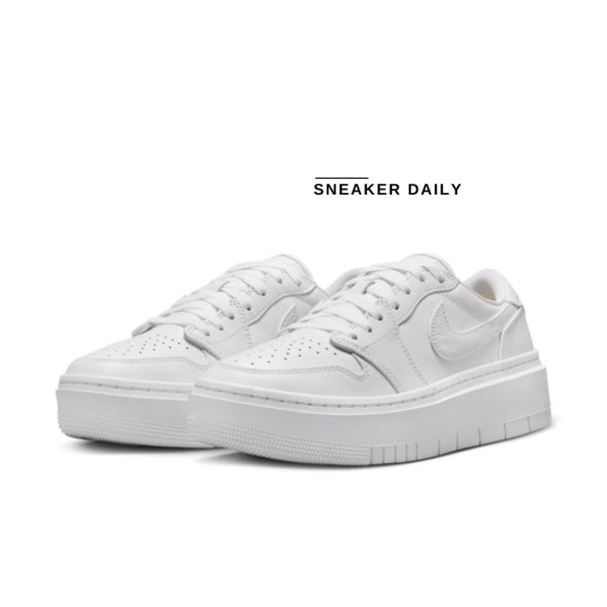 Upper da trắng toàn bộ của Air Jordan 1 Elevate Low Triple White