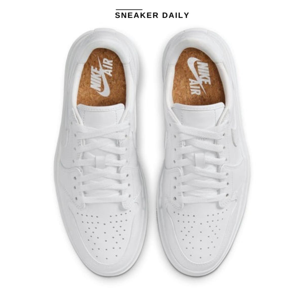 Giày Air Jordan 1 Elevate Low Triple White phối outfit dạo phố