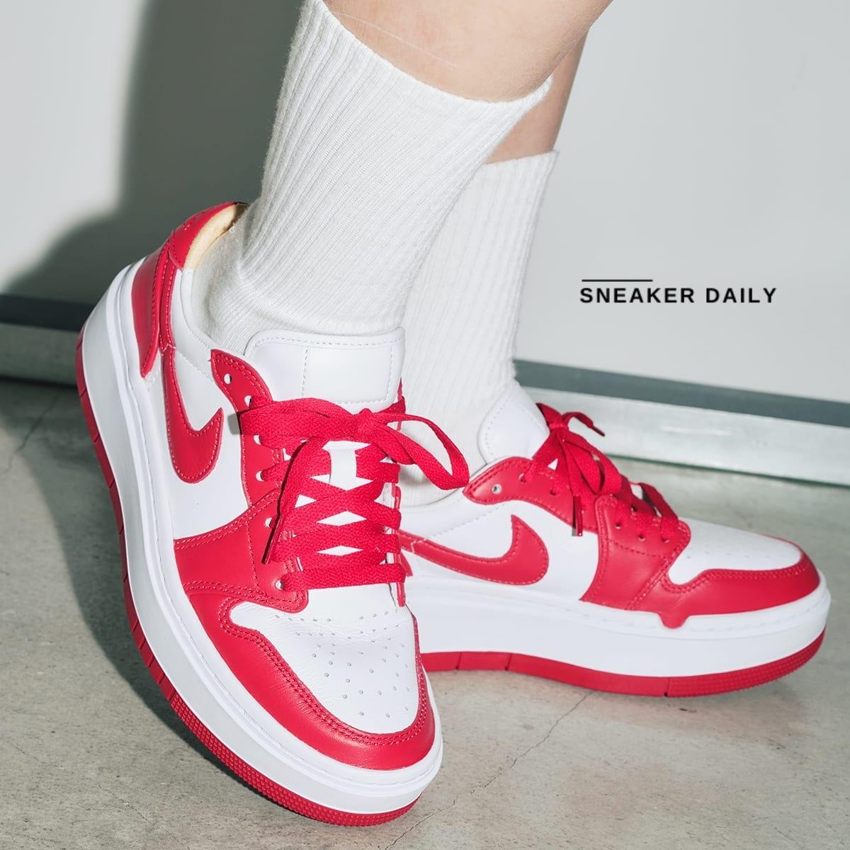 Đế giữa dày của Air Jordan 1 Elevate Low Varsity Red nhìn nghiêng