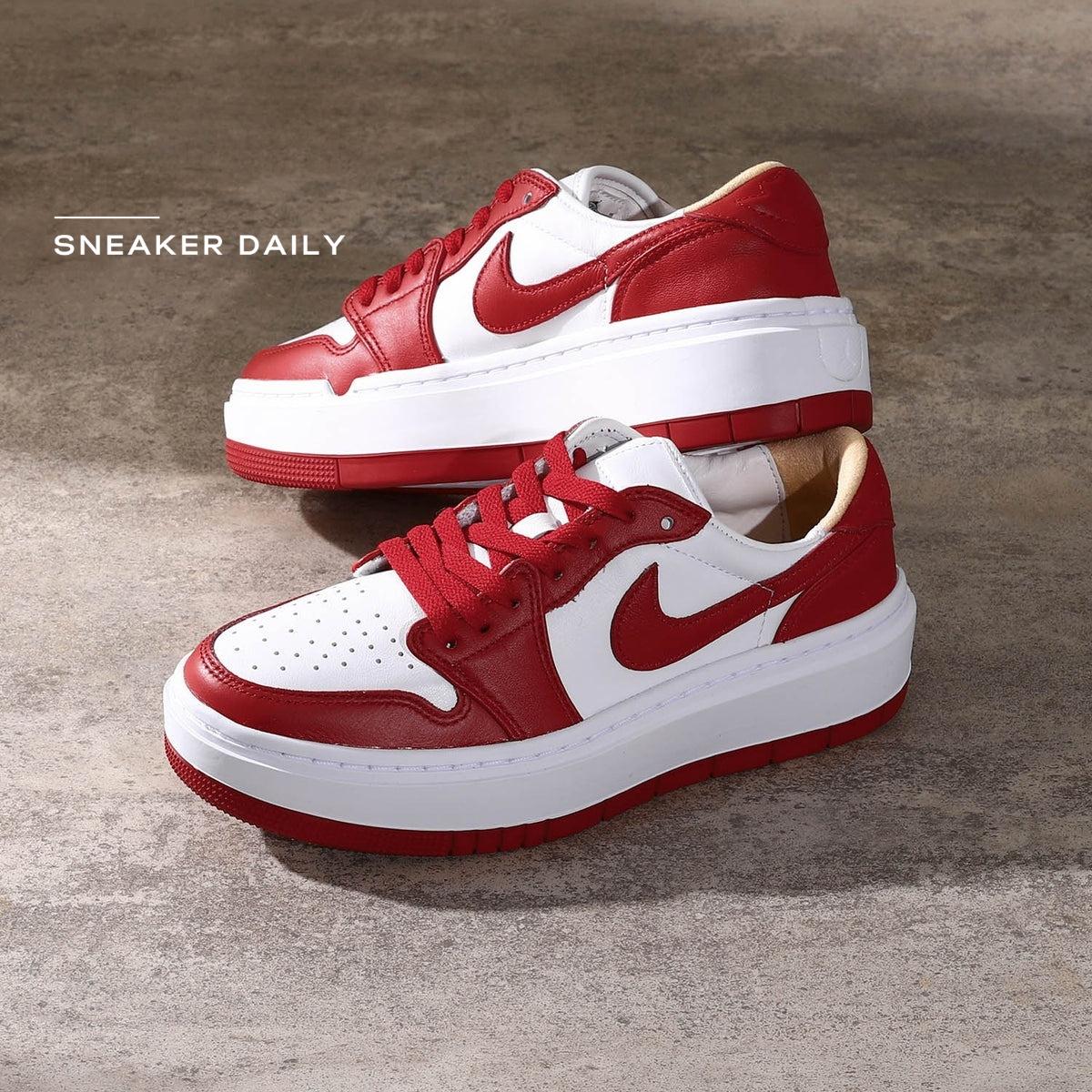 Giày Air Jordan 1 Elevate Low Varsity Red phối trang phục thường ngày