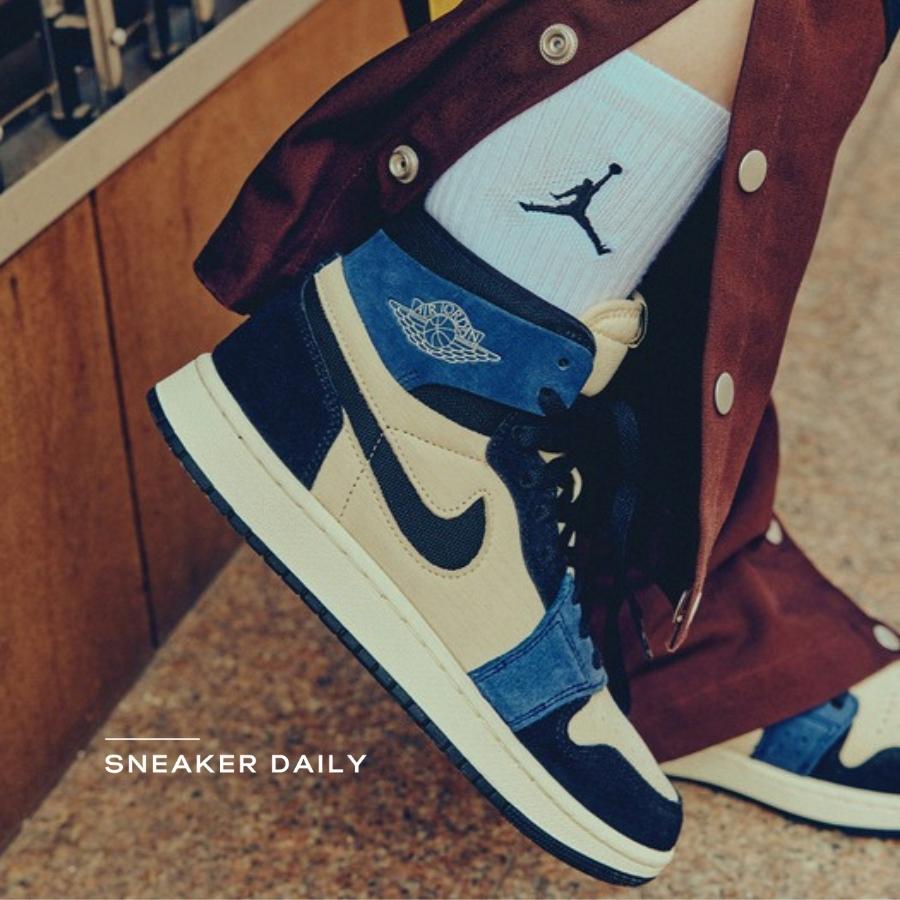 Giày (WMNS) Air Jordan 1 High Zoom Comfort 2 Blackened Blue DV1305-104 - Ảnh 10