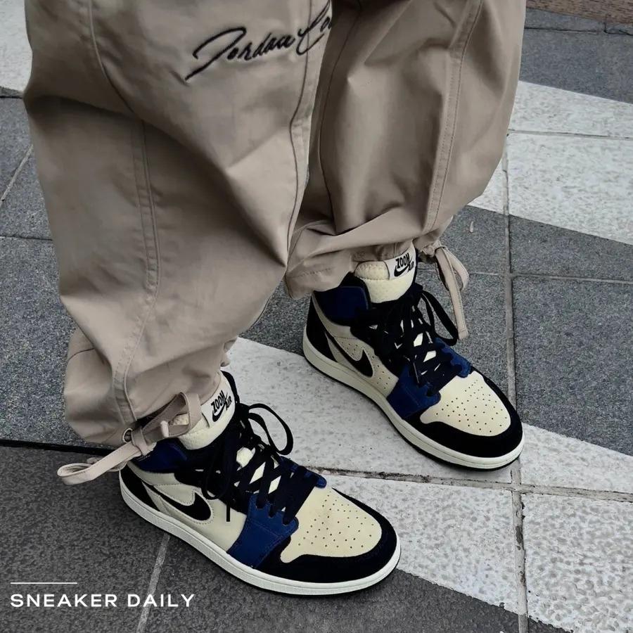 Giày (WMNS) Air Jordan 1 High Zoom Comfort 2 Blackened Blue DV1305-104 - Ảnh 4