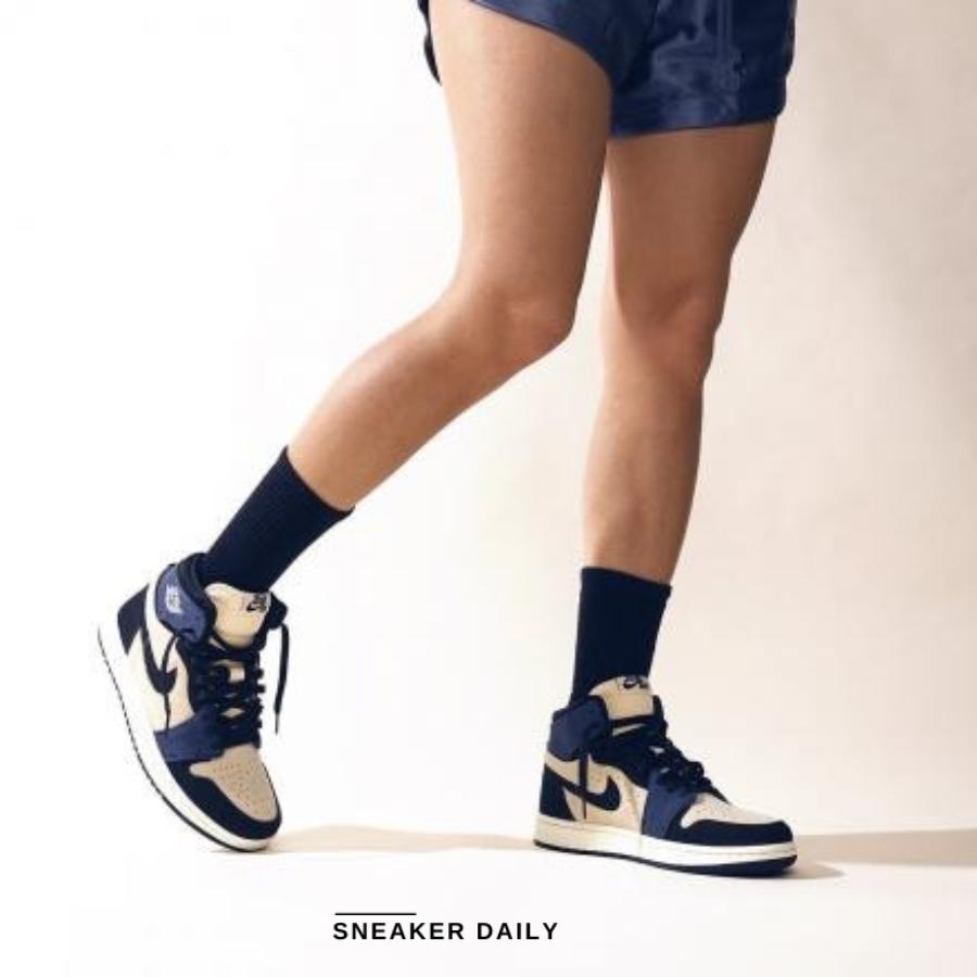 Giày (WMNS) Air Jordan 1 High Zoom Comfort 2 Blackened Blue DV1305-104 - Ảnh 9
