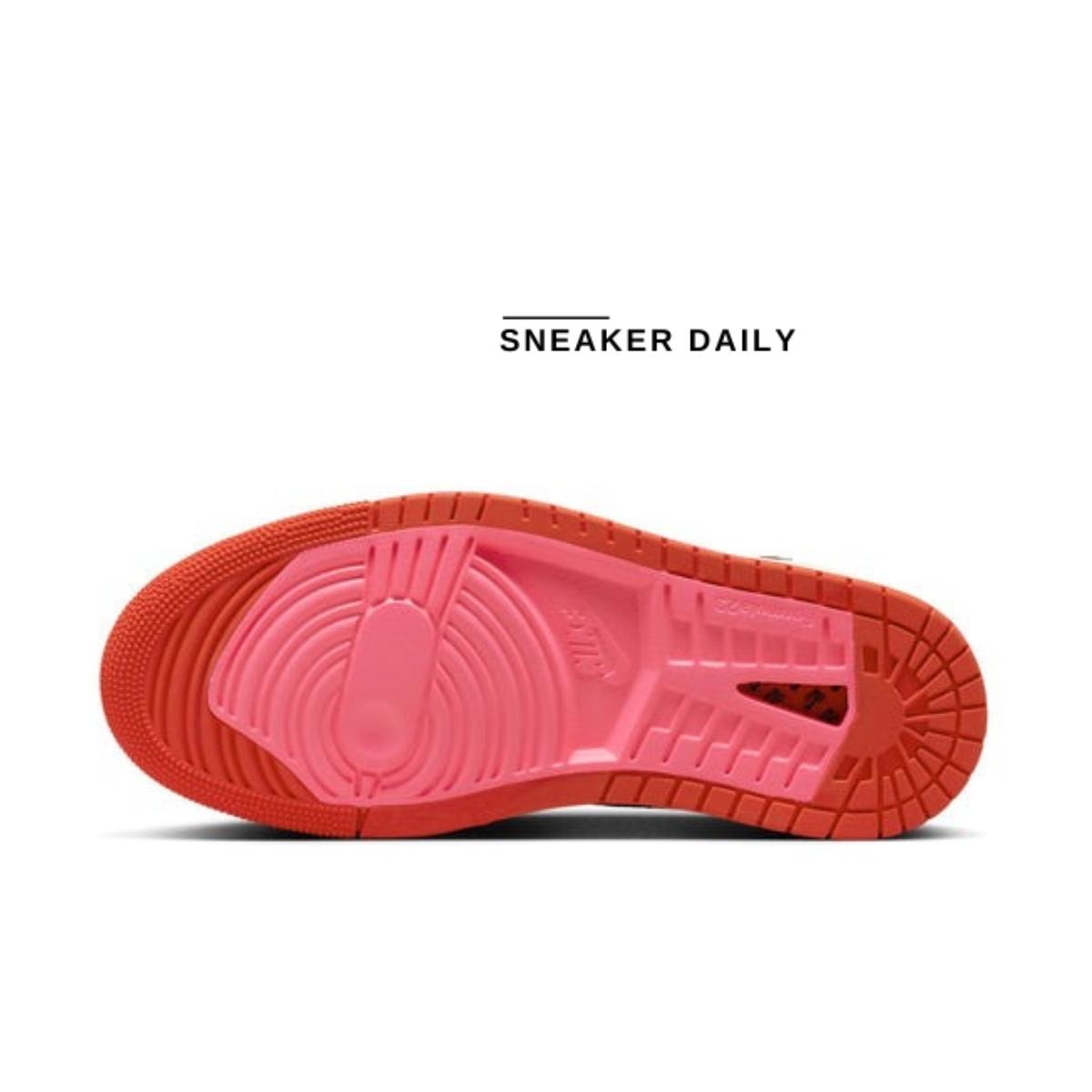 Giày (WMNS) Air Jordan 1 High Zoom Comfort 2 Cacao Wow Picante Red DV1305-206 - Ảnh 6