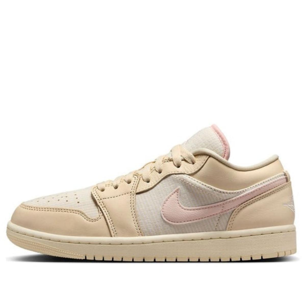 Giày WMNS Air Jordan 1 Low SE Linen Legend Pink FQ1925-100 nhìn tổng thể