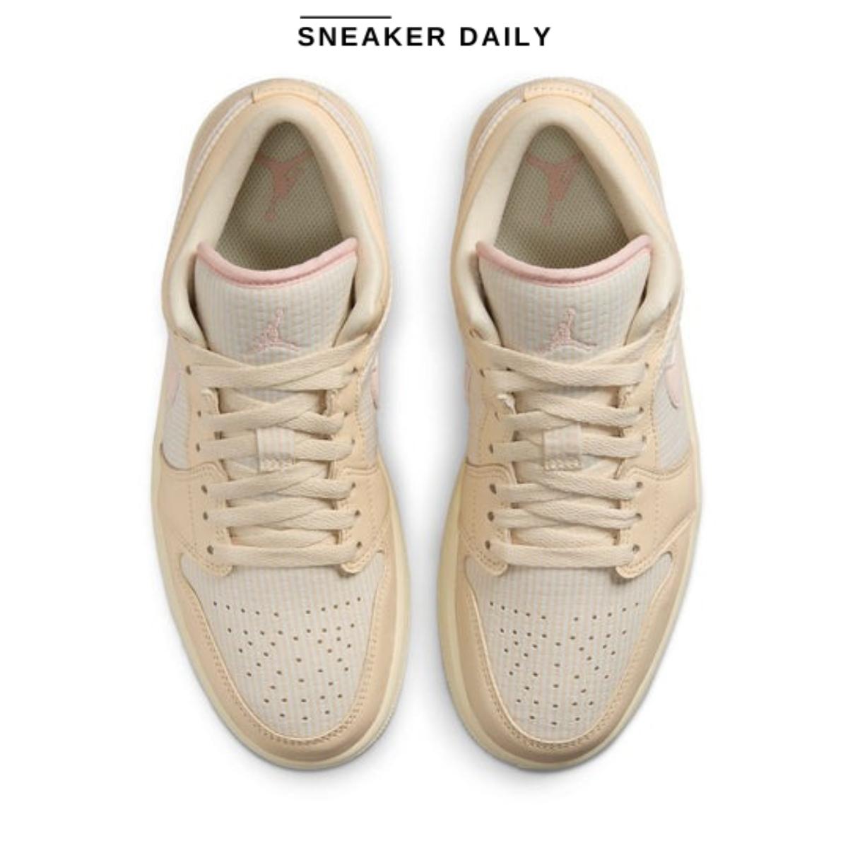 Giày (WMNS) Air Jordan 1 Low SE Linen Legend Pink FQ1925-100 - Ảnh 5