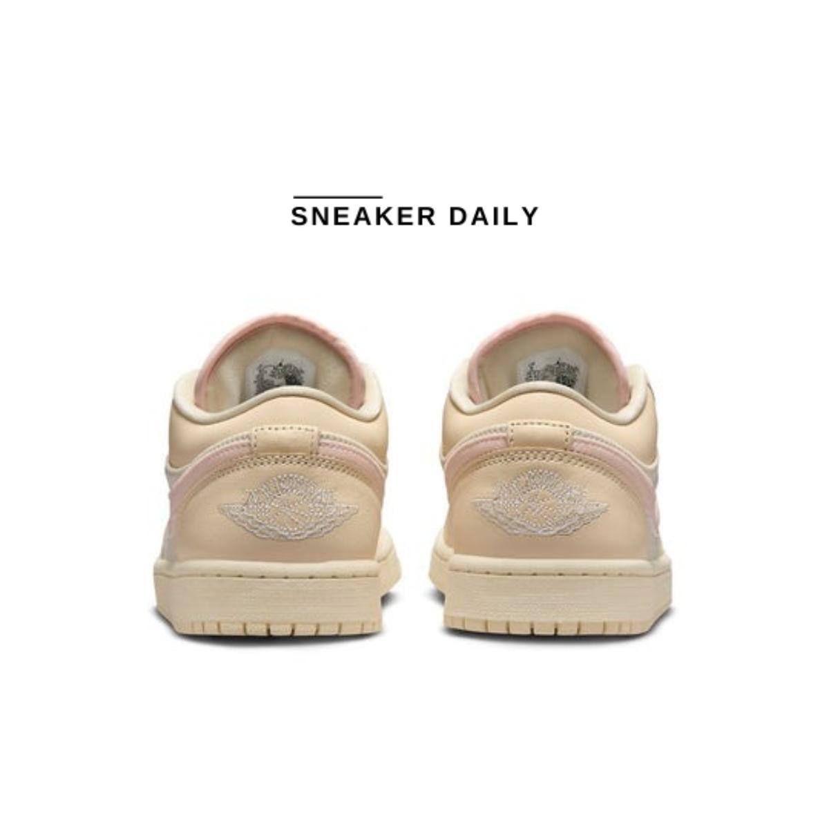 Giày (WMNS) Air Jordan 1 Low SE Linen Legend Pink FQ1925-100 - Ảnh 6