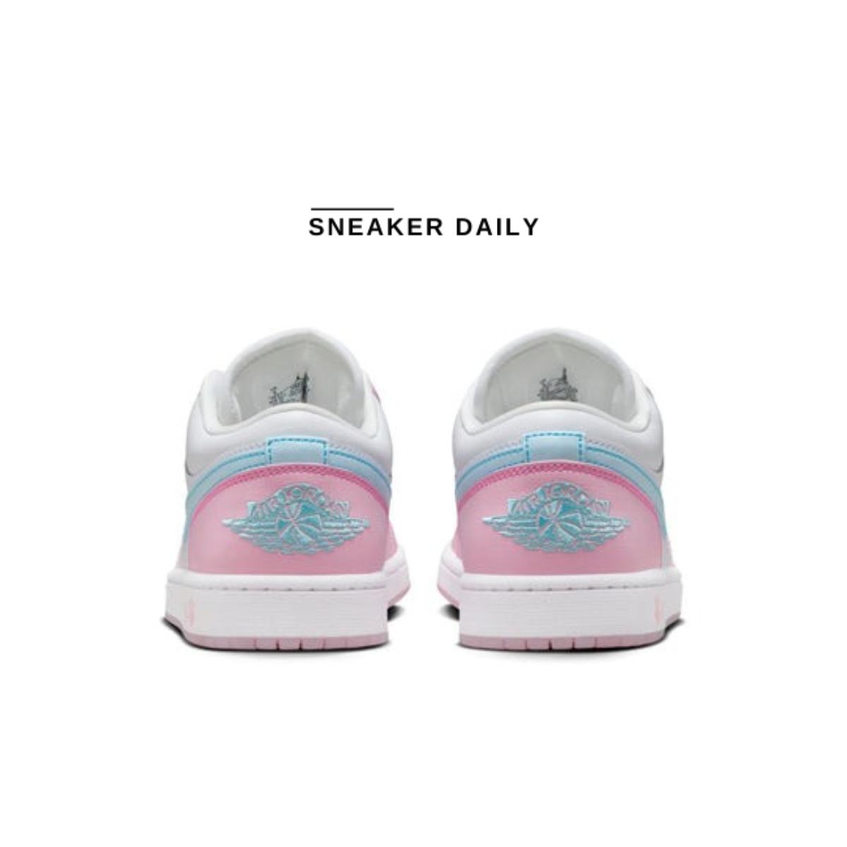 Chi tiết logo Jumpman và gót giày WMNS Air Jordan 1 Low SE Paw Print