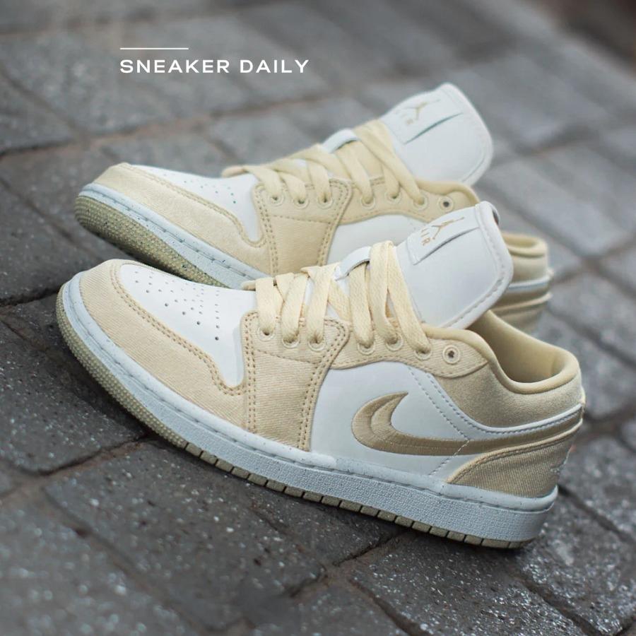 Giày (WMNS) Air Jordan 1 Low SE Team Gold FN3722-701 - Ảnh 10