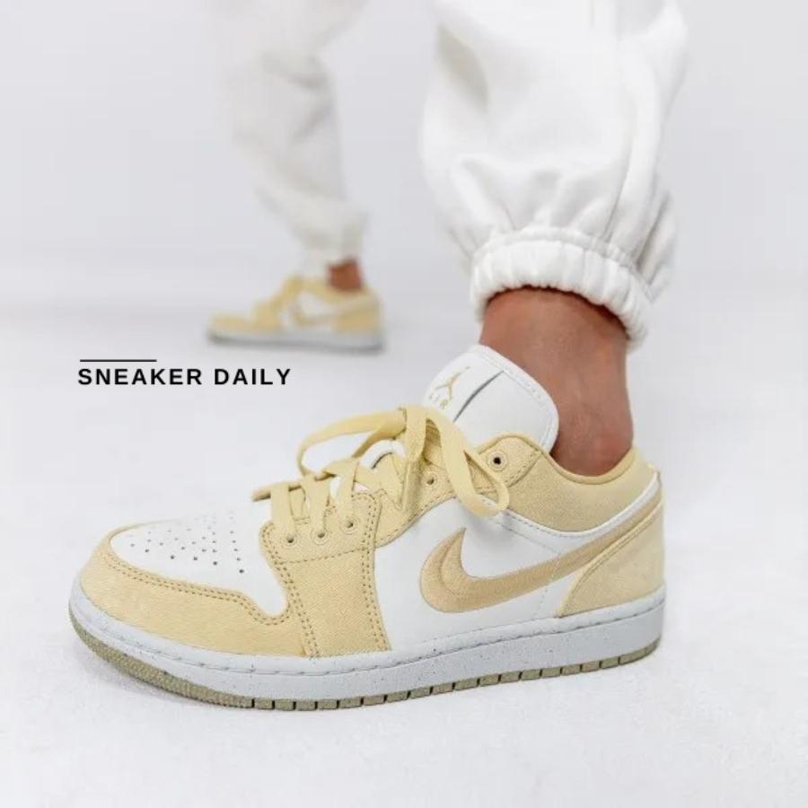 Giày (WMNS) Air Jordan 1 Low SE Team Gold FN3722-701 - Ảnh 2