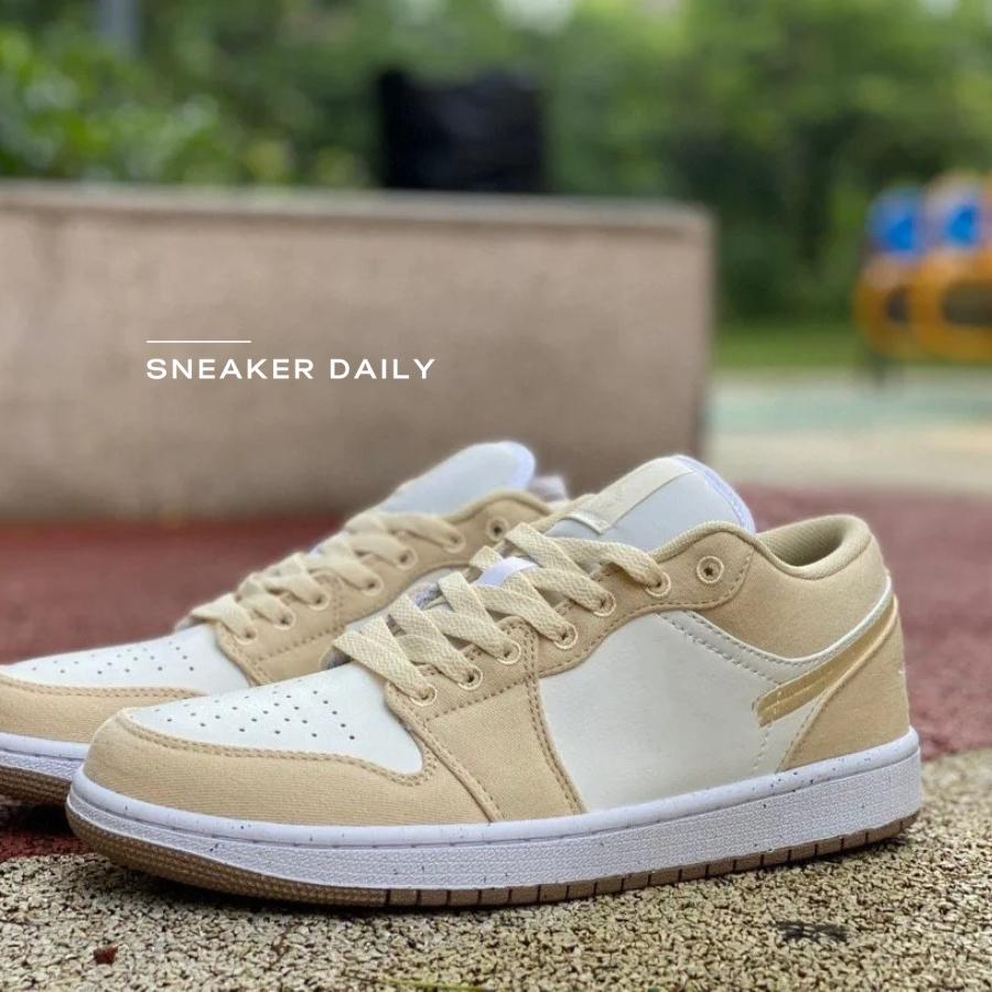 Giày (WMNS) Air Jordan 1 Low SE Team Gold FN3722-701 - Ảnh 3