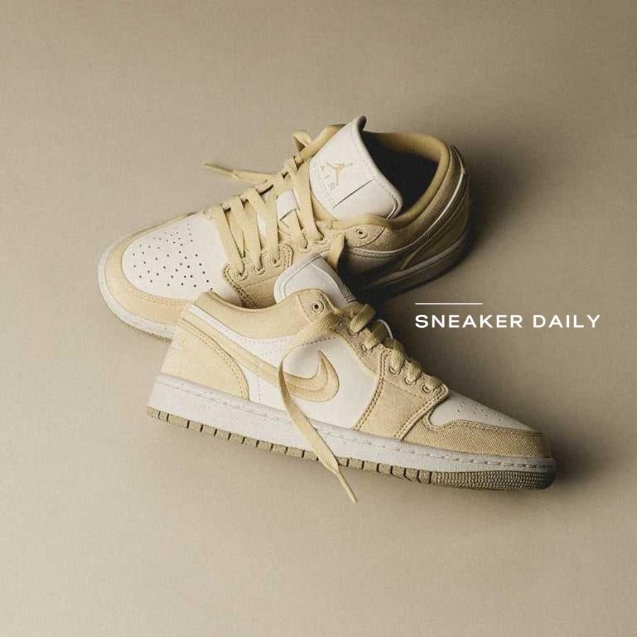Giày (WMNS) Air Jordan 1 Low SE Team Gold FN3722-701 - Ảnh 6