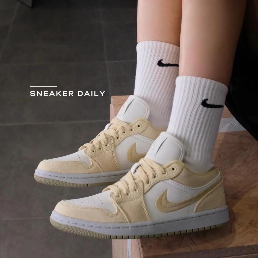 Giày (WMNS) Air Jordan 1 Low SE Team Gold FN3722-701 - Ảnh 7