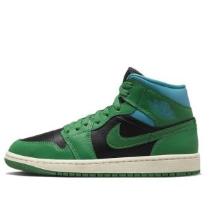 Giày (WMNS) Air Jordan 1 Mid Lucky Green Aquatone BQ6472-033