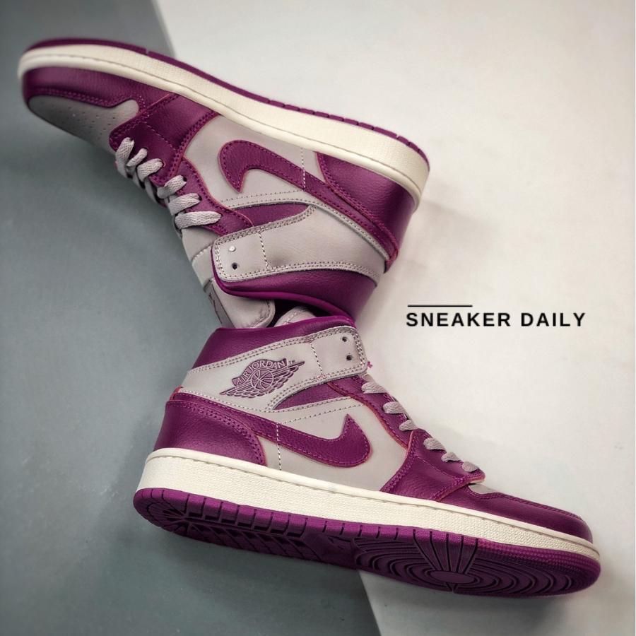 Giày (WMNS) Air Jordan 1 Mid Magenta BQ6472-501 - Ảnh 10