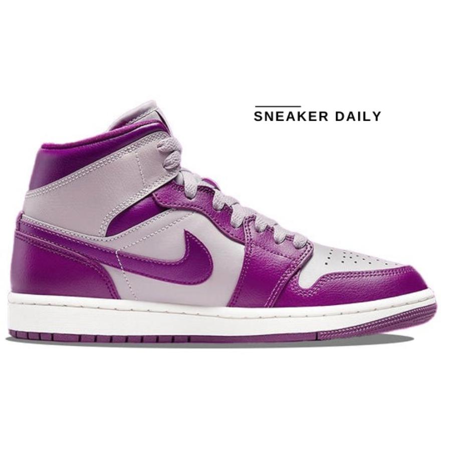 Giày (WMNS) Air Jordan 1 Mid Magenta BQ6472-501 - Ảnh 2