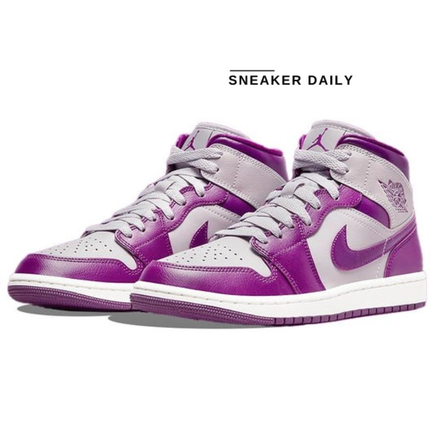 Giày (WMNS) Air Jordan 1 Mid Magenta BQ6472-501 - Ảnh 3