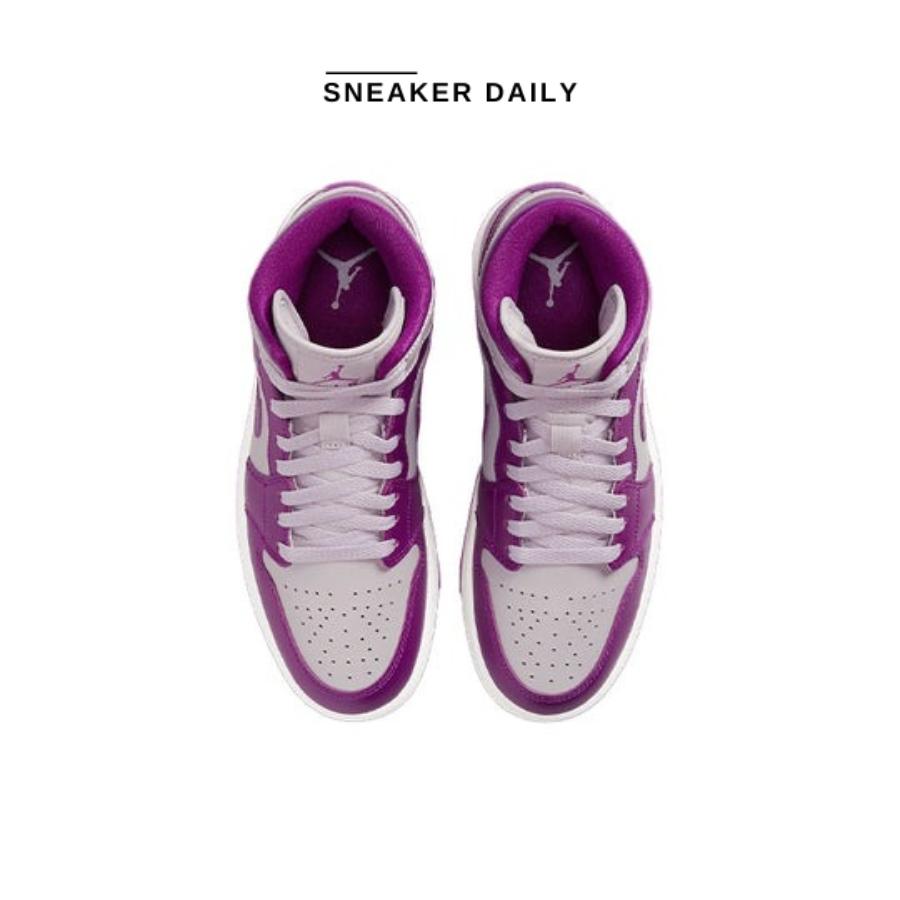 Giày (WMNS) Air Jordan 1 Mid Magenta BQ6472-501 - Ảnh 4