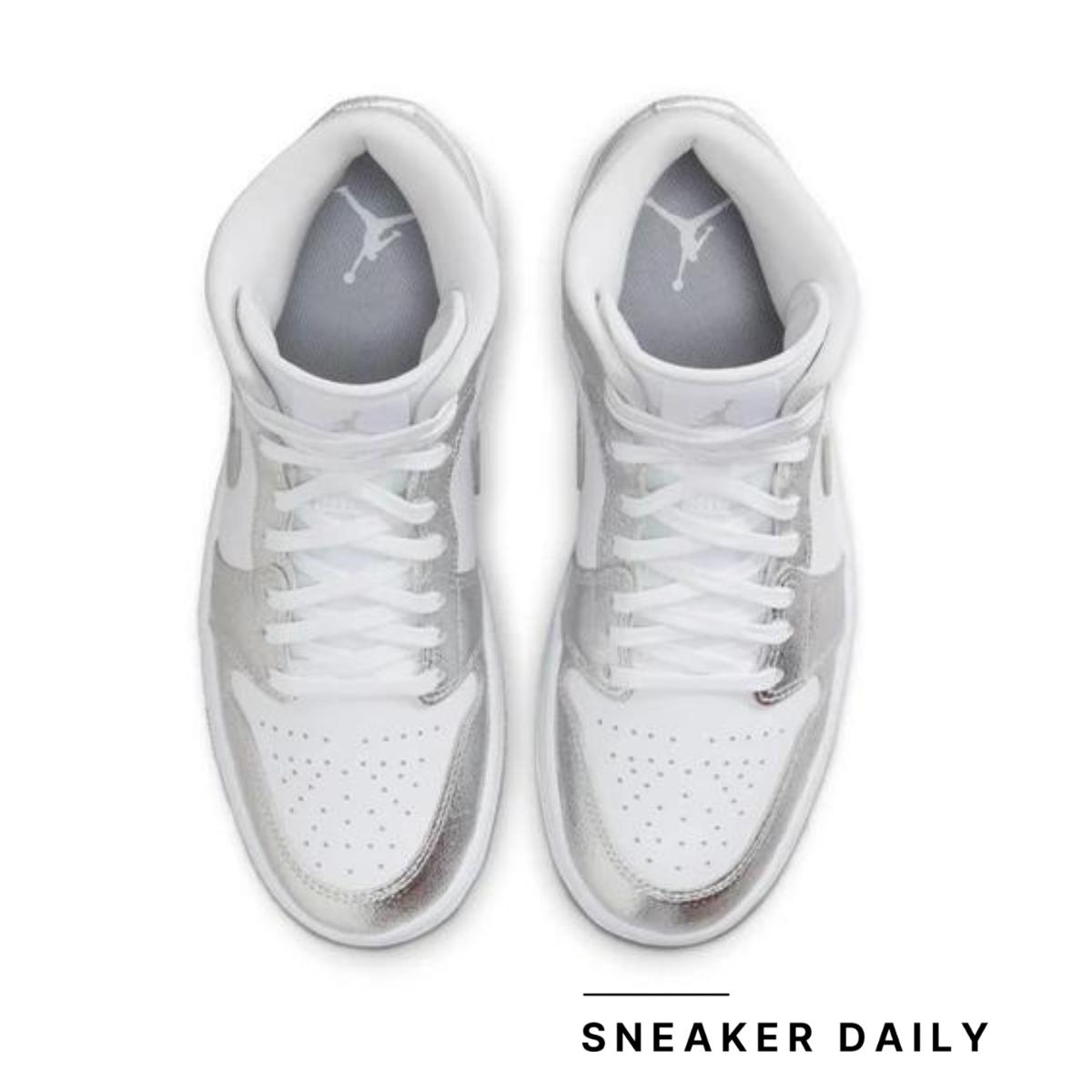 Đế giày Air Jordan 1 Mid SE Metallic Silver FN5031-100