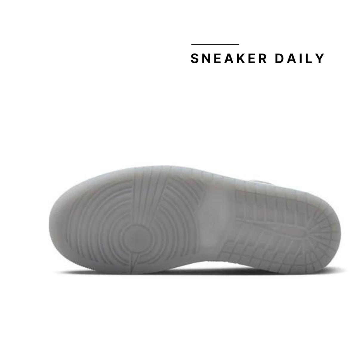 Giày (WMNS) Air Jordan 1 Mid SE Metallic Silver FN5031-100 - Ảnh 5