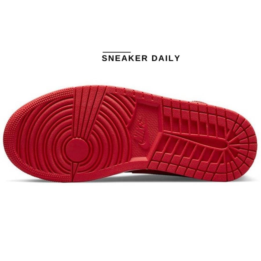 Giày (WMNS) Air Jordan 1 Mid SE University Red Pomegranate DH5894-600 - Ảnh 10