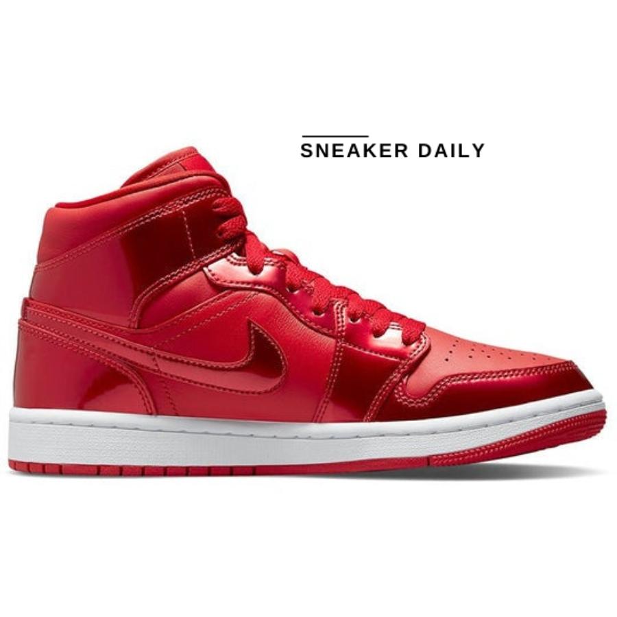 Giày (WMNS) Air Jordan 1 Mid SE University Red Pomegranate DH5894-600 - Ảnh 6