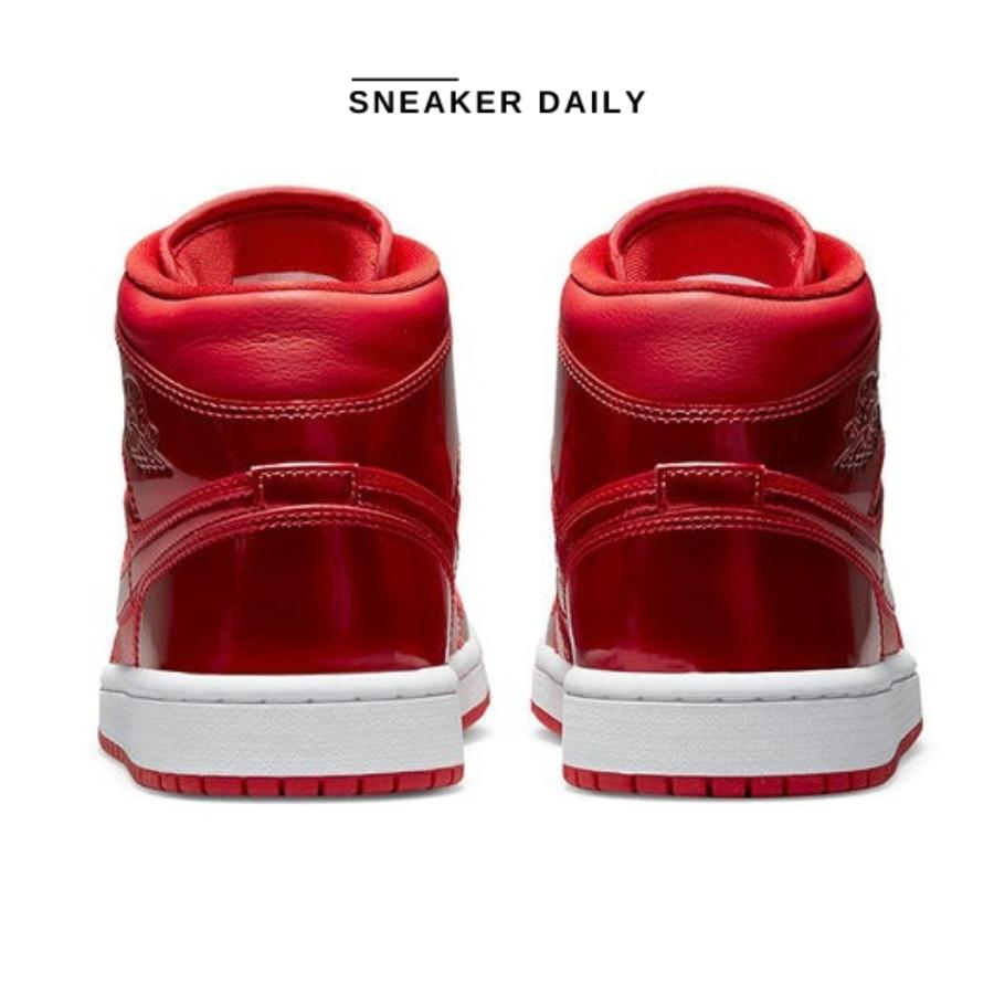 Giày (WMNS) Air Jordan 1 Mid SE University Red Pomegranate DH5894-600 - Ảnh 9
