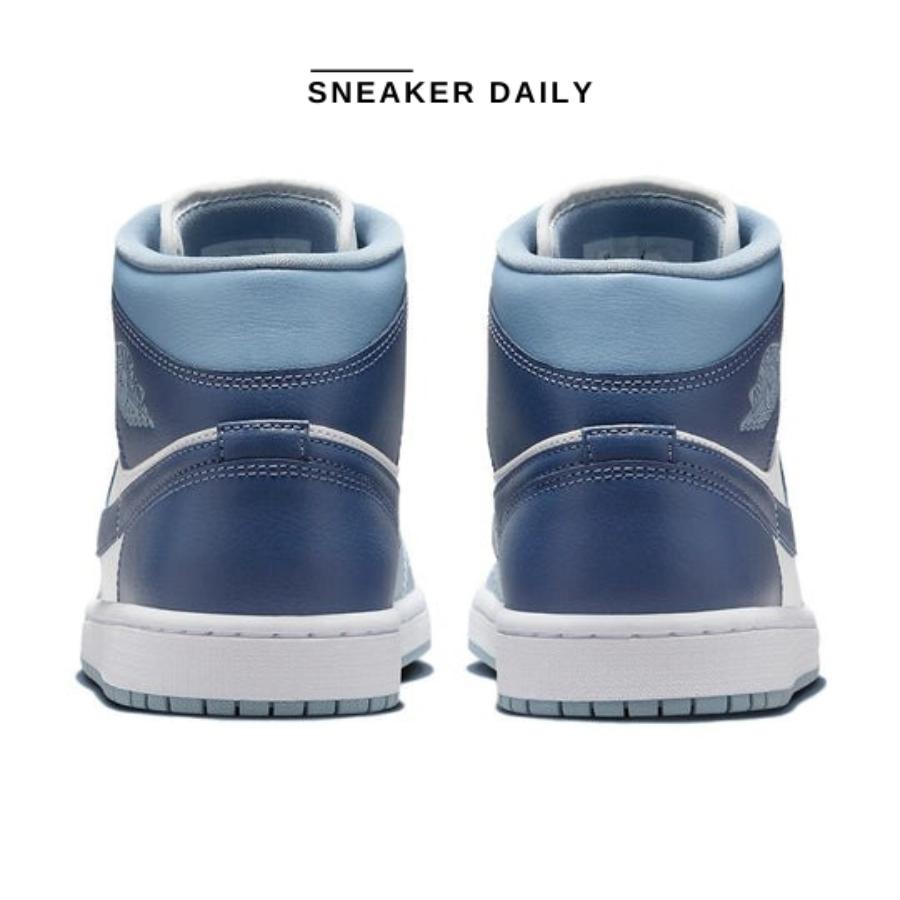 Giày (WMNS) Air Jordan 1 Mid Two-Tone Blue BQ6472-140 - Ảnh 10