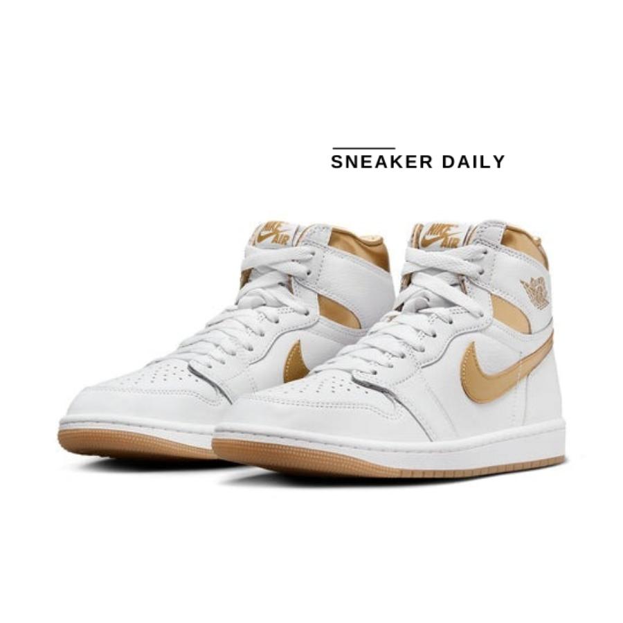 Giày (WMNS) Air Jordan 1 Retro High OG Metallic Gold FD2596-107 - Ảnh 3