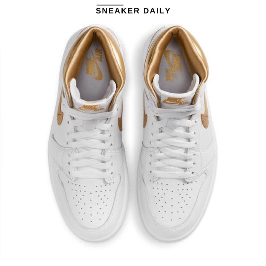 Giày (WMNS) Air Jordan 1 Retro High OG Metallic Gold FD2596-107 - Ảnh 4