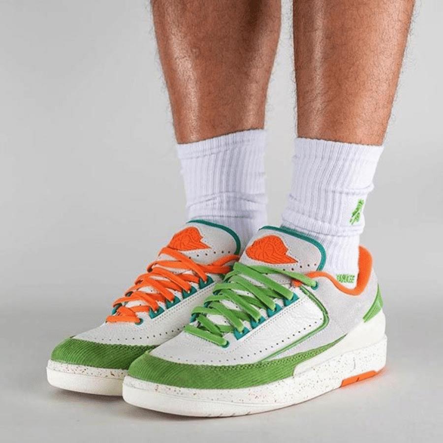 Giày Air Jordan 2 Retro Low x Titan- Sail/Safety Orange DV6206-183 - Ảnh 3