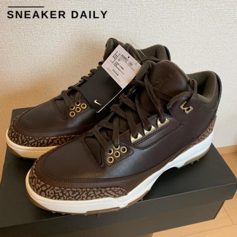 Giày Air Jordan 3 Golf Premium Brown AO8952-200 - Ảnh 2