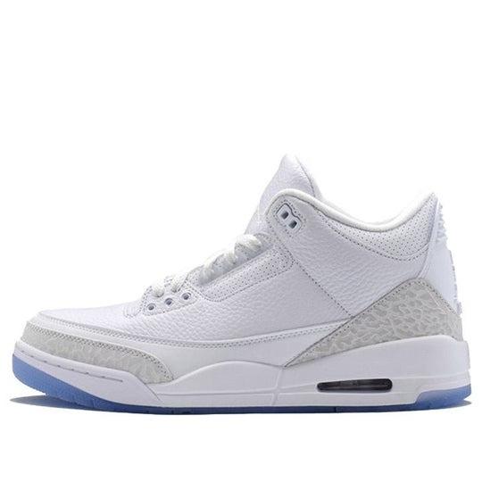 Giày Air Jordan 3 Retro BG Triple White 398614-111 màu trắng toàn bộ