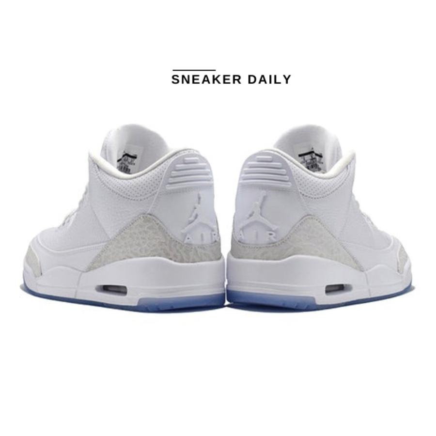 Giày Air Jordan 3 Retro BG Triple White 398614-111 - Ảnh 4