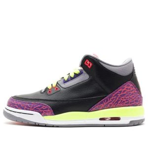 Giày Air Jordan 3 Retro Black Atomic Red (GS) 441140-039